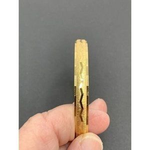 Vintage Monet Wavy Gold Tone Bangle Bracelet